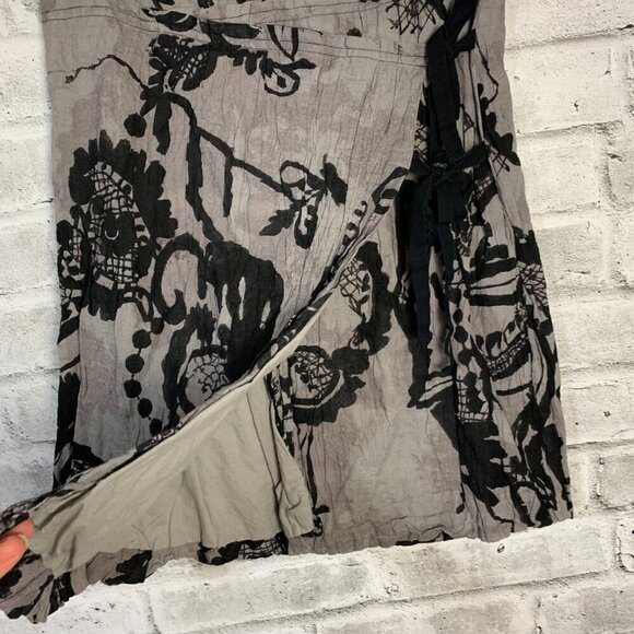 Summum Floral Faux Wrap Lagenlook Skirt - Picture 5 of 13